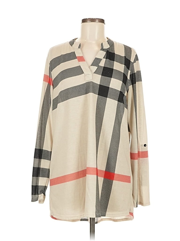 Pre-owned Ali Miles Long Sleeve T-shirt In Brown