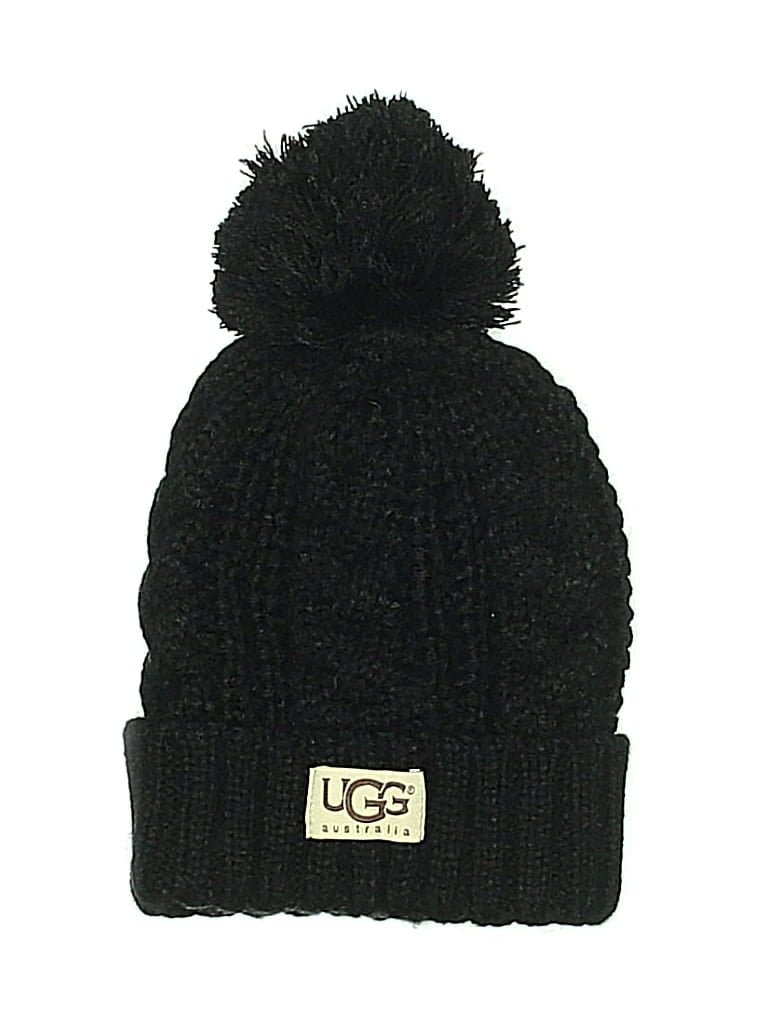 Pre-owned Ugg Beanie Hat In Black