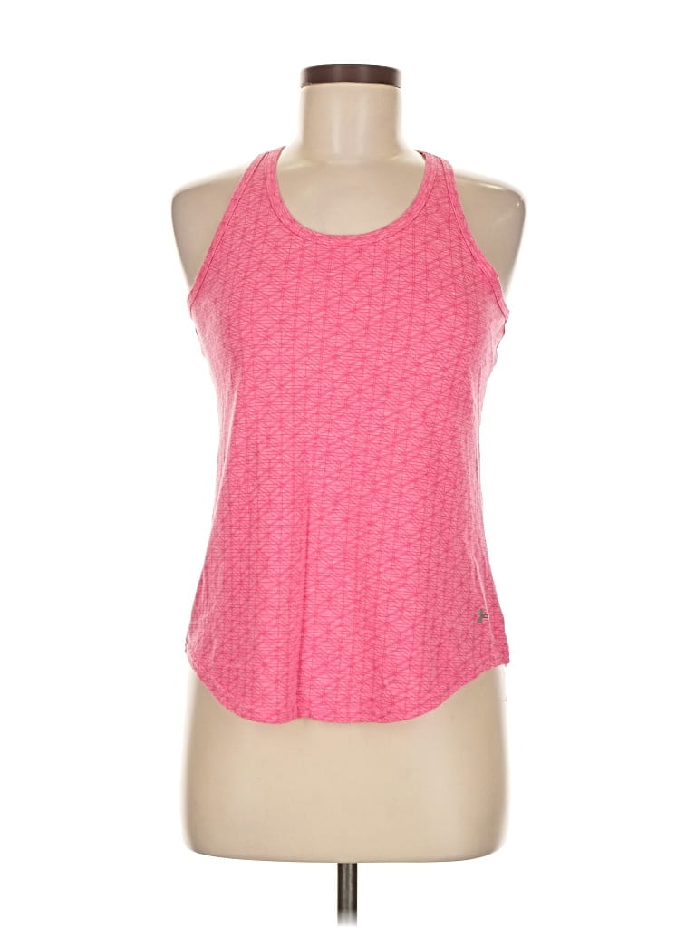 Pre-owned Under Armour Tank Top Pink Halter Neckline Tops