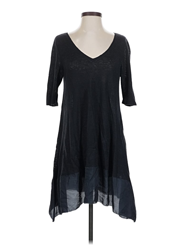 Pre-owned Eileen Fisher 3/4 Sleeve T-shirt In Black