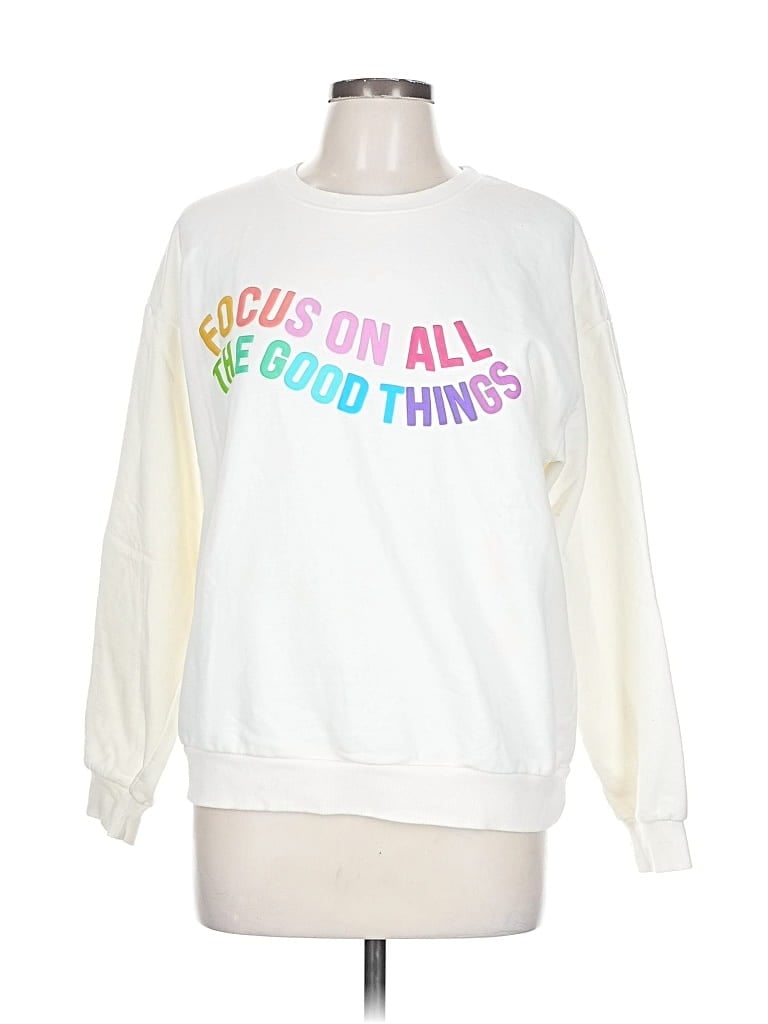 Pre-owned Assorted Brands Sweatshirt In White