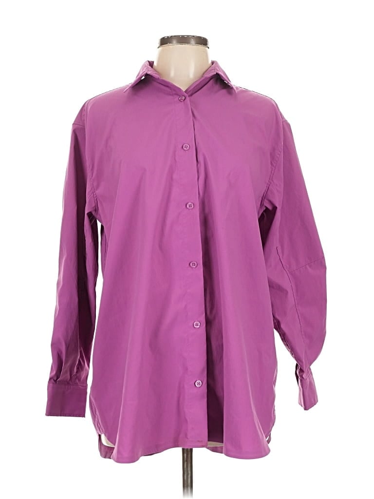 Pre-owned Athleta Long Sleeve Blouse In Purple