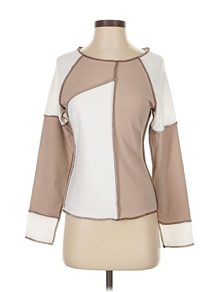 Pre-owned Unbranded Long Sleeve T-shirt In Brown