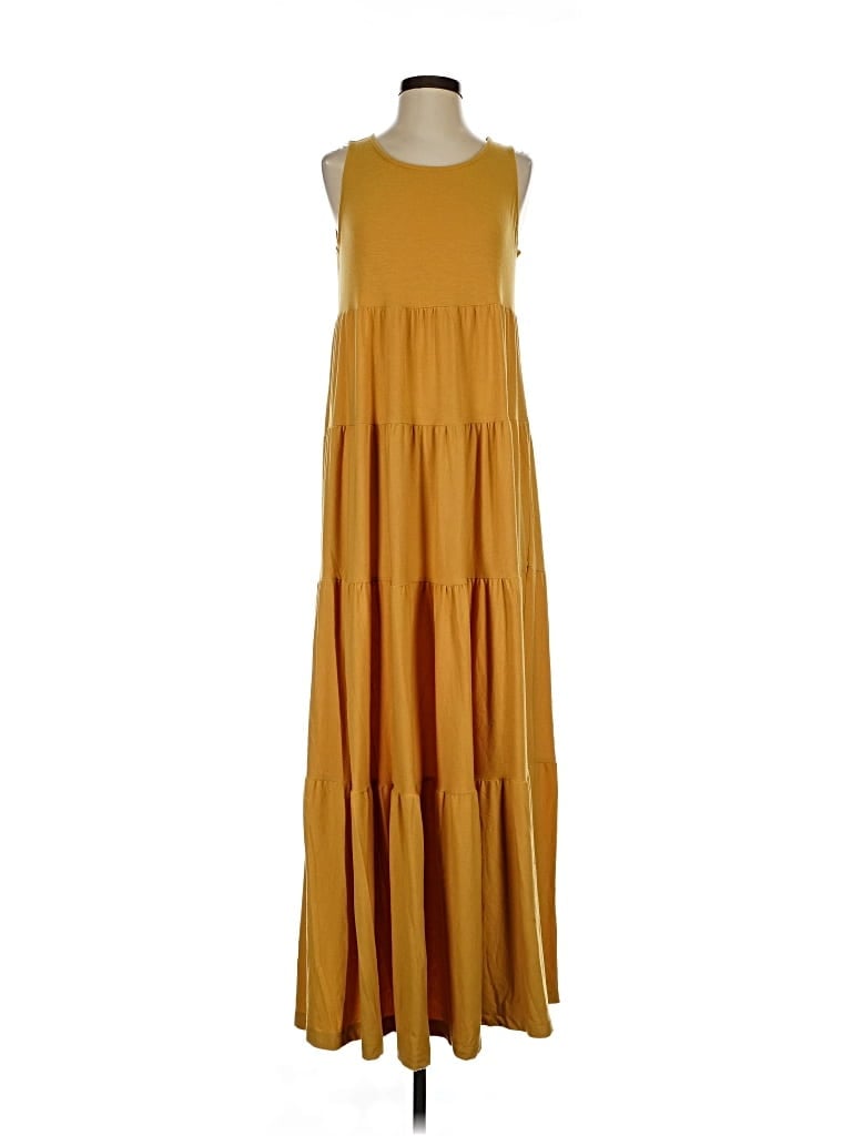 Pre-owned Zenana Casual Dress In Yellow
