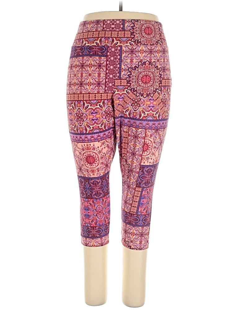 Pre-owned Terra & Sky Yoga Pants In Purple