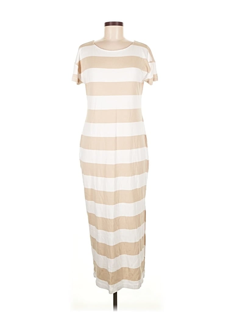 Pre-owned Three Dots Casual Dress In White