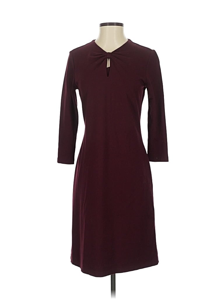 Pre-owned J. Mclaughlin Casual Dress In Burgundy