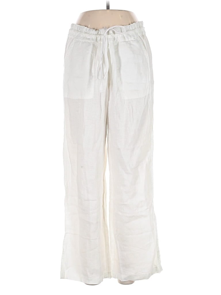 Pre-owned Caslon Linen Pants In White