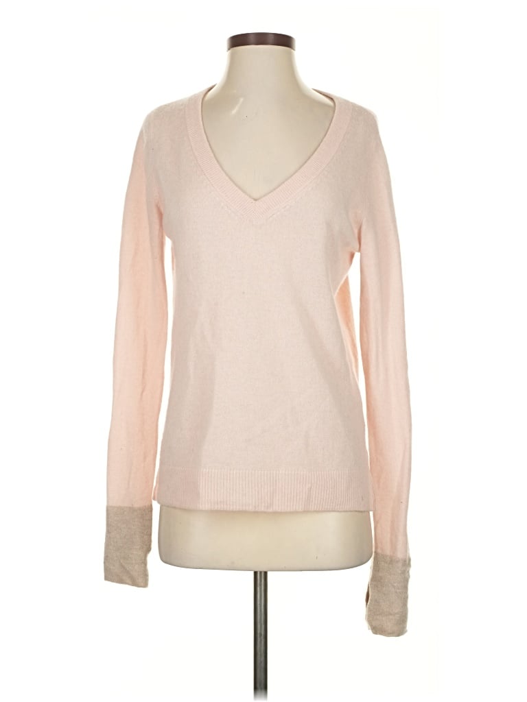 Pre-owned Cortland Park Cashmere Pullover Sweater In Pink