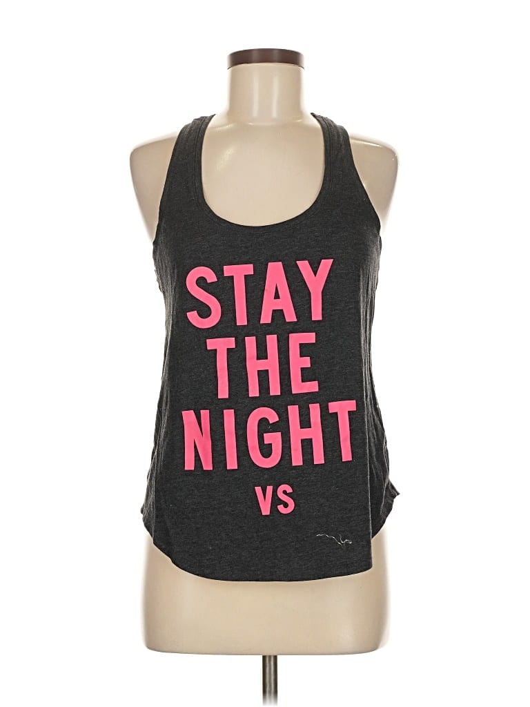 Pre-owned Victoria's Secret Tank Top Black Halter Neckline Tops