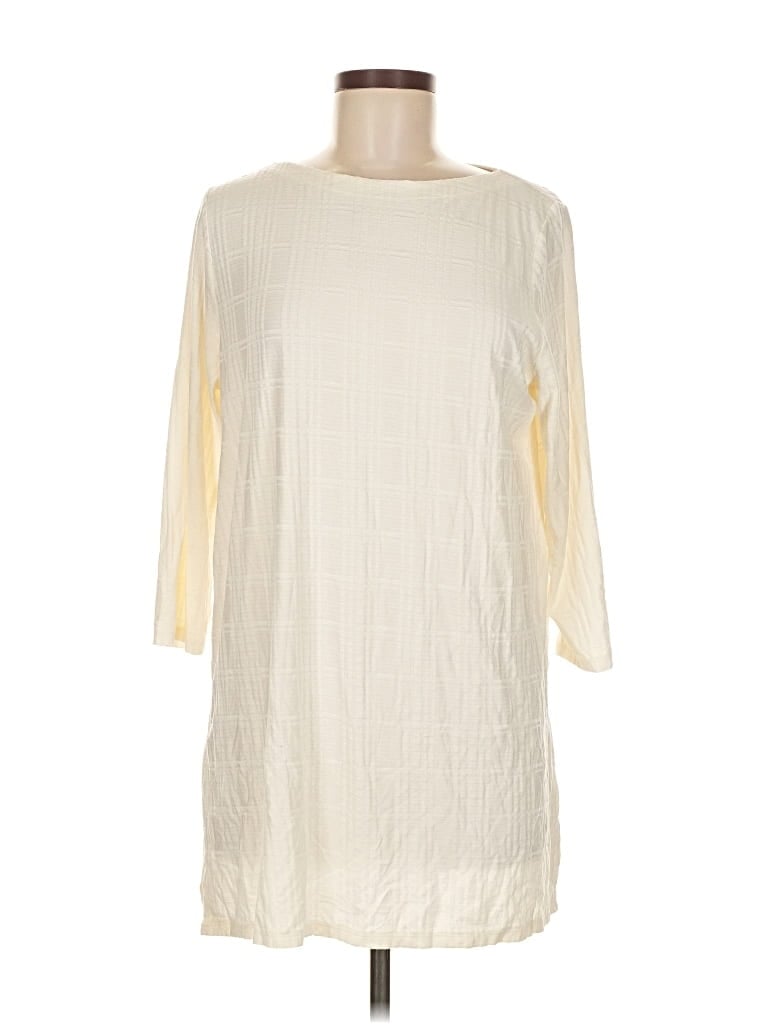 Pre-owned Jjill Casual Dress In White