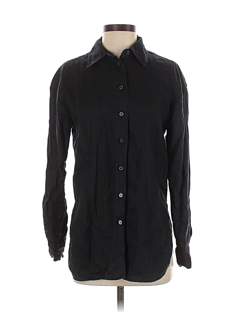Pre-owned Everlane Long Sleeve Button Down Shirt In Black