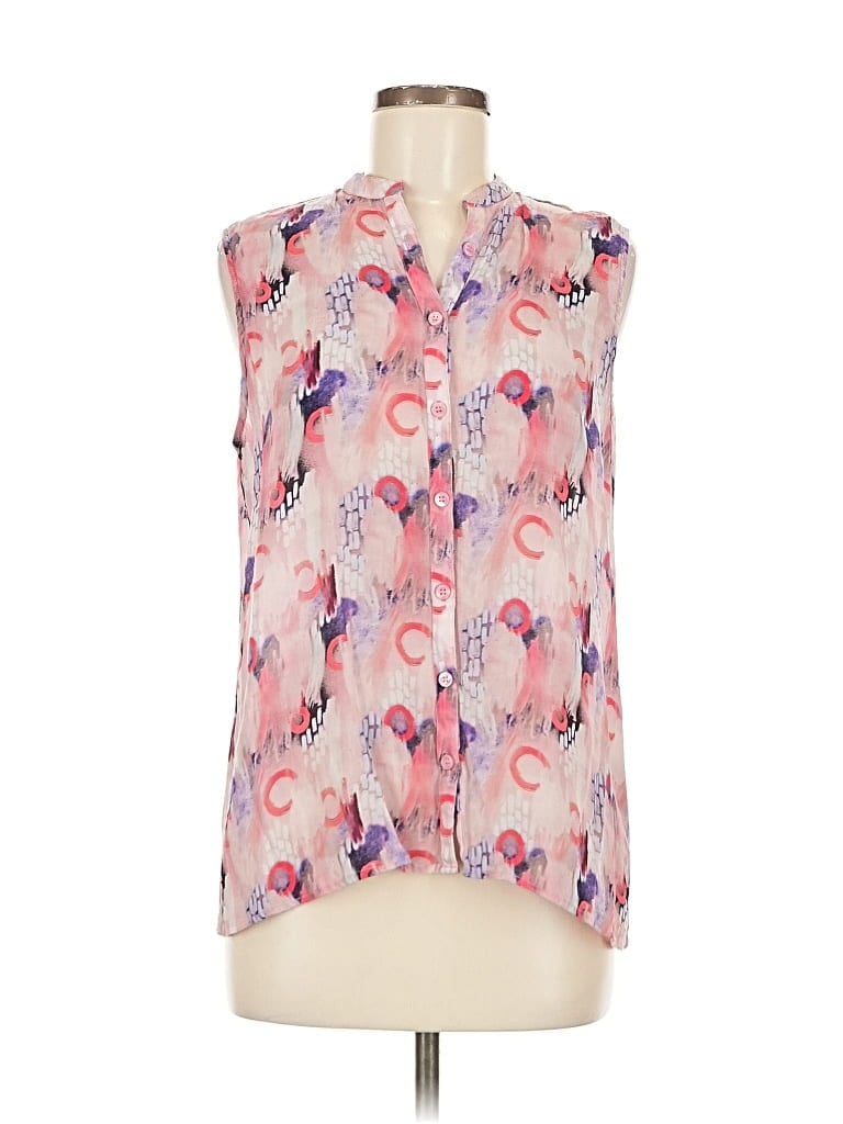 Pre-owned Apny Sleeveless Button Down Shirt In Pink