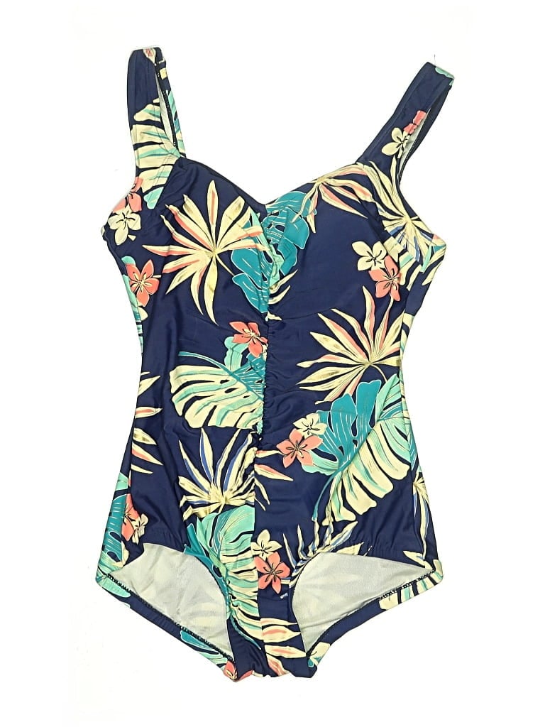 Pre-owned Maxine Of Hollywood One Piece Swimsuit In Blue