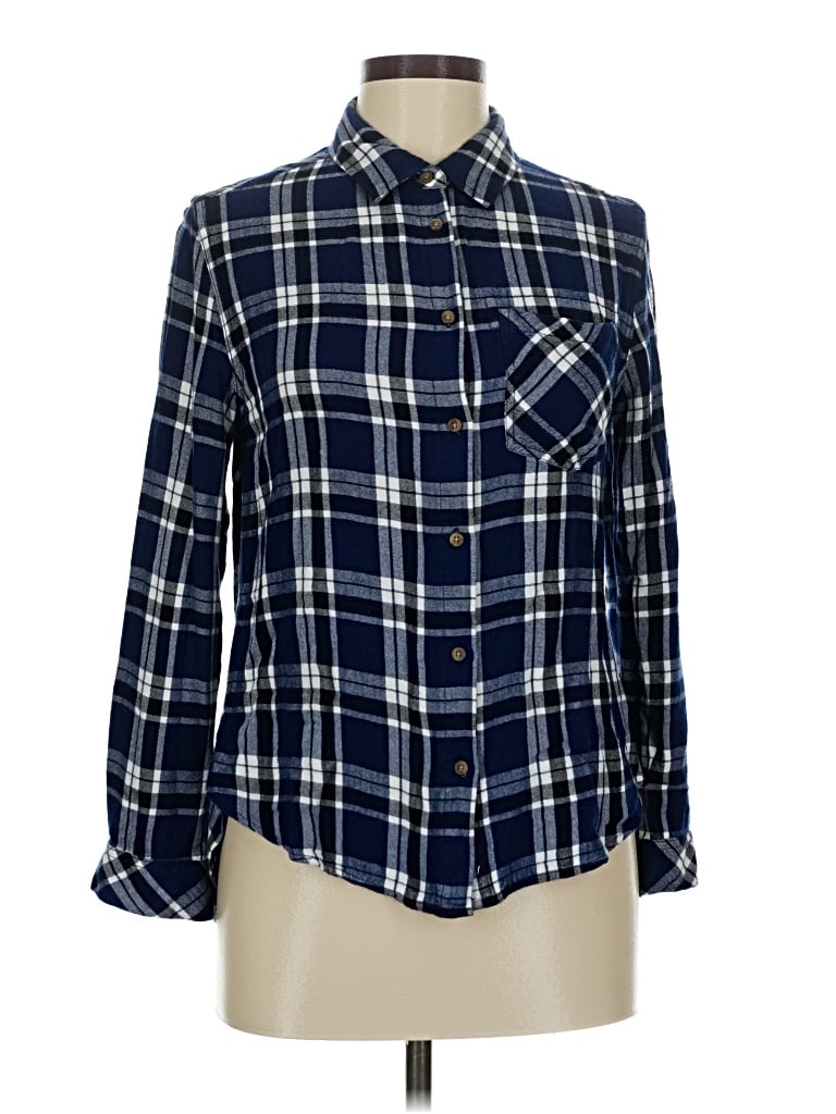 Pre-owned Jachs Girlfriend Long Sleeve Button Down Shirt In Blue