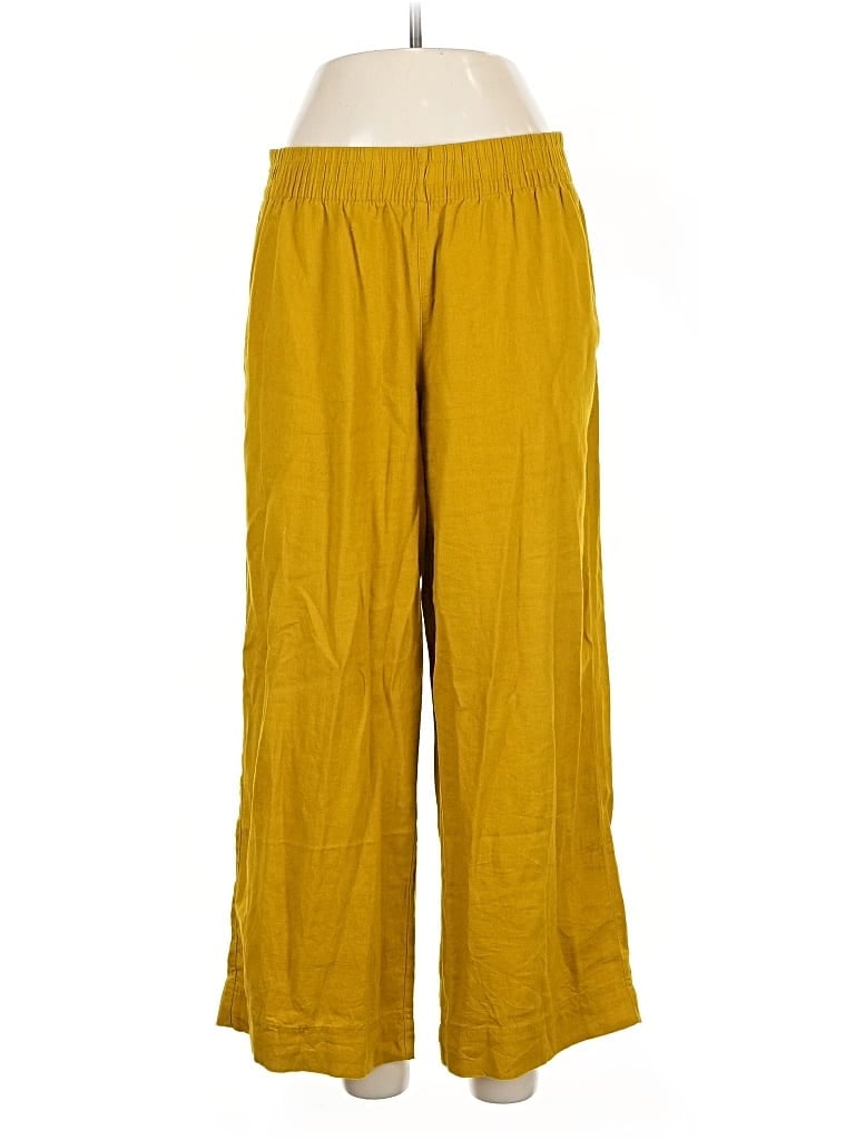 Pre-owned Old Navy Linen Pants In Yellow