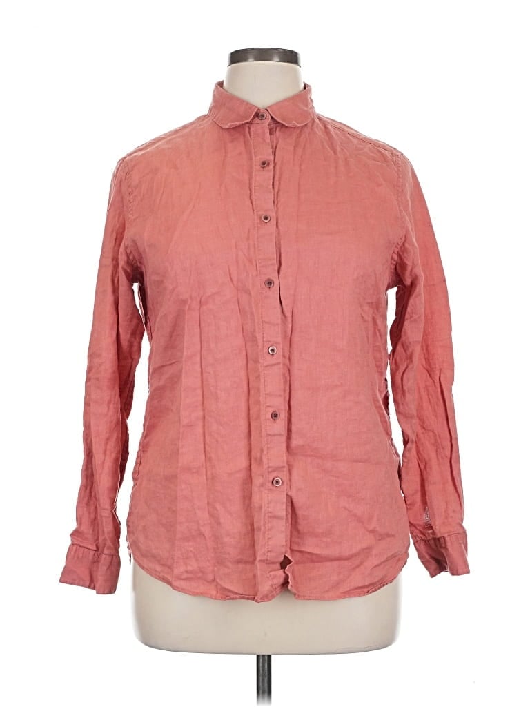 Pre-owned Uniqlo Long Sleeve Button Down Shirt In Pink