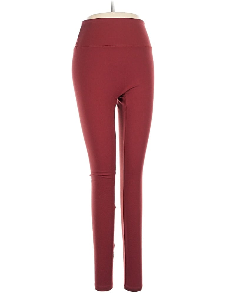 Pre-owned Girlfriend Collective Active Pants In Burgundy