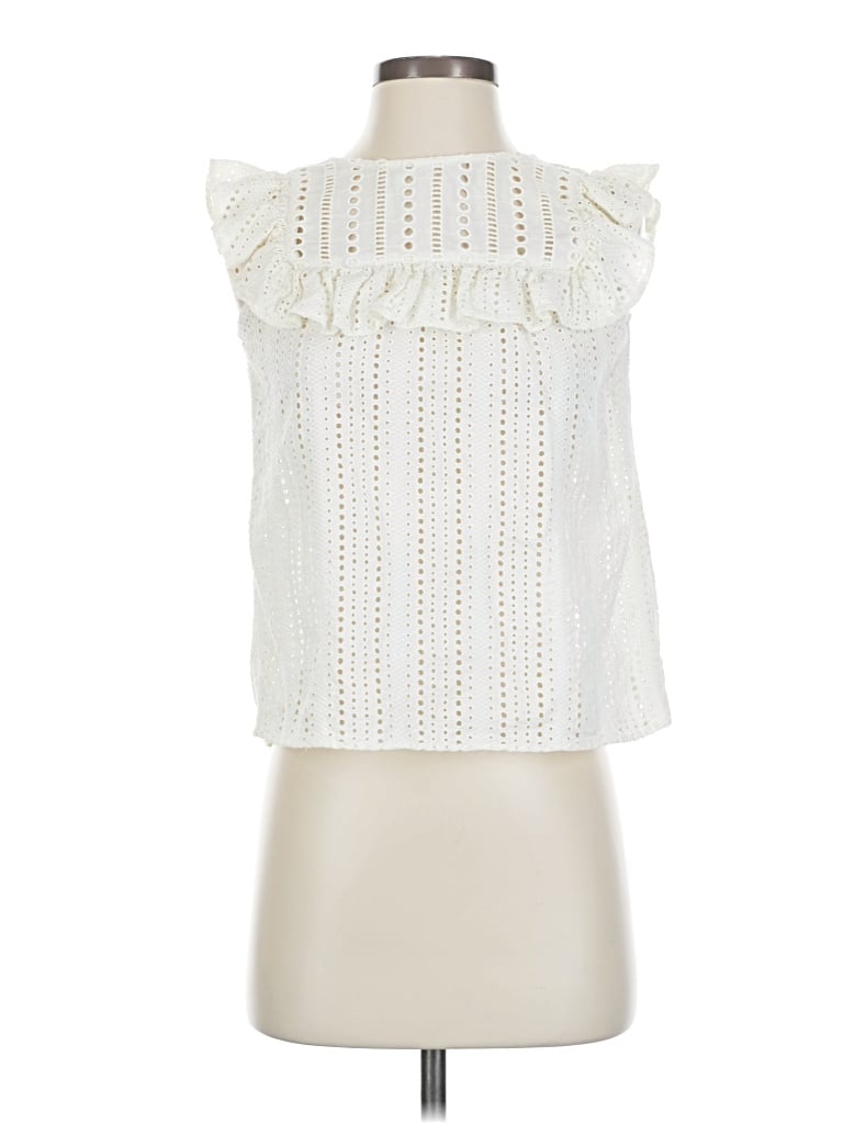 Pre-owned Banana Republic Sleeveless Blouse In White