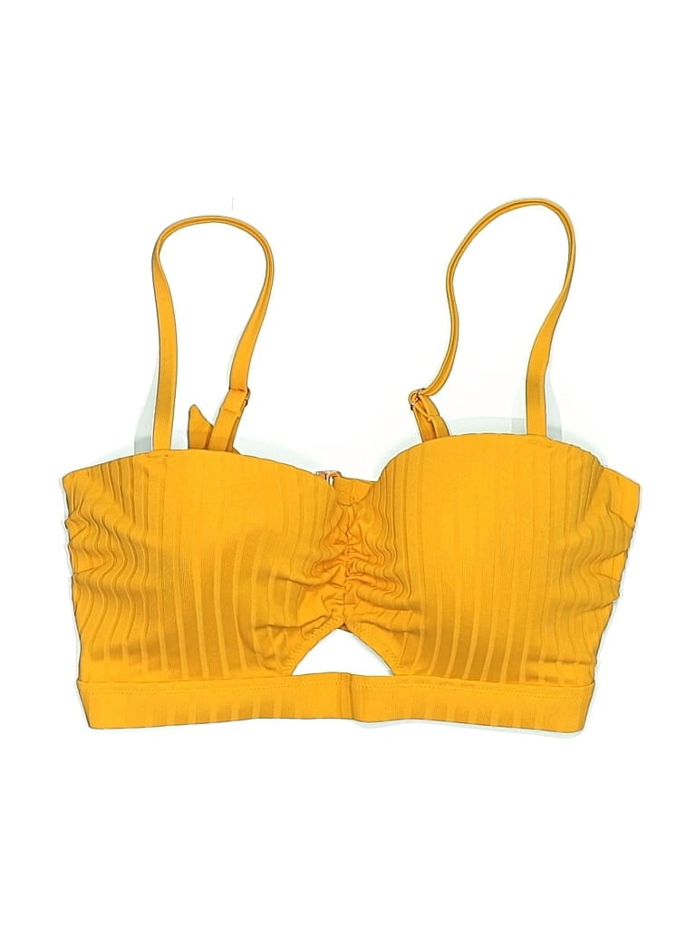 Pre-owned Shade & Shore Swimsuit Top Yellow Swimwear