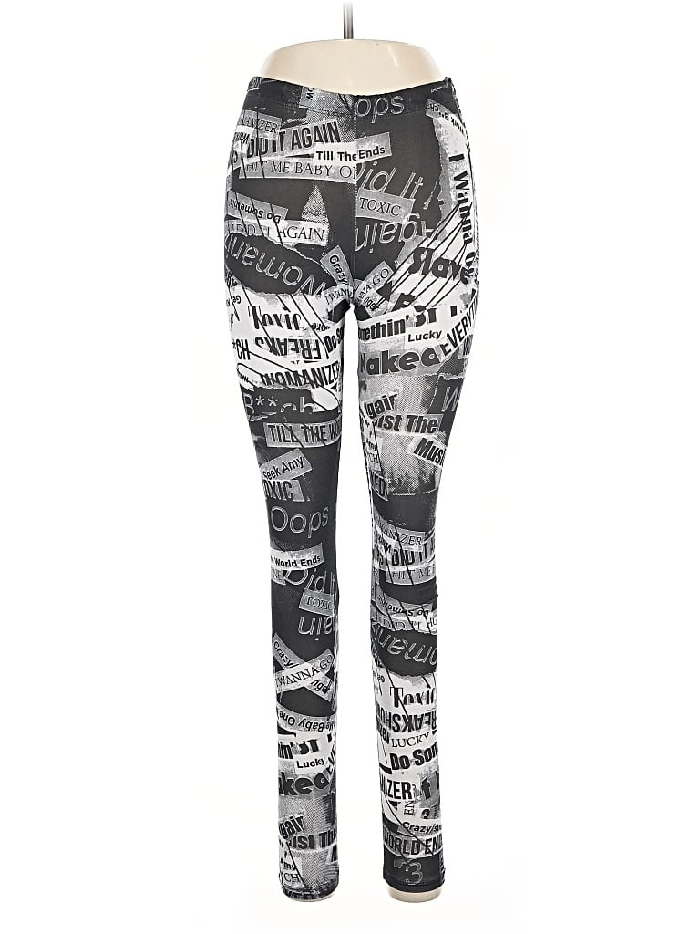 Pre-owned Assorted Brands Leggings In Silver