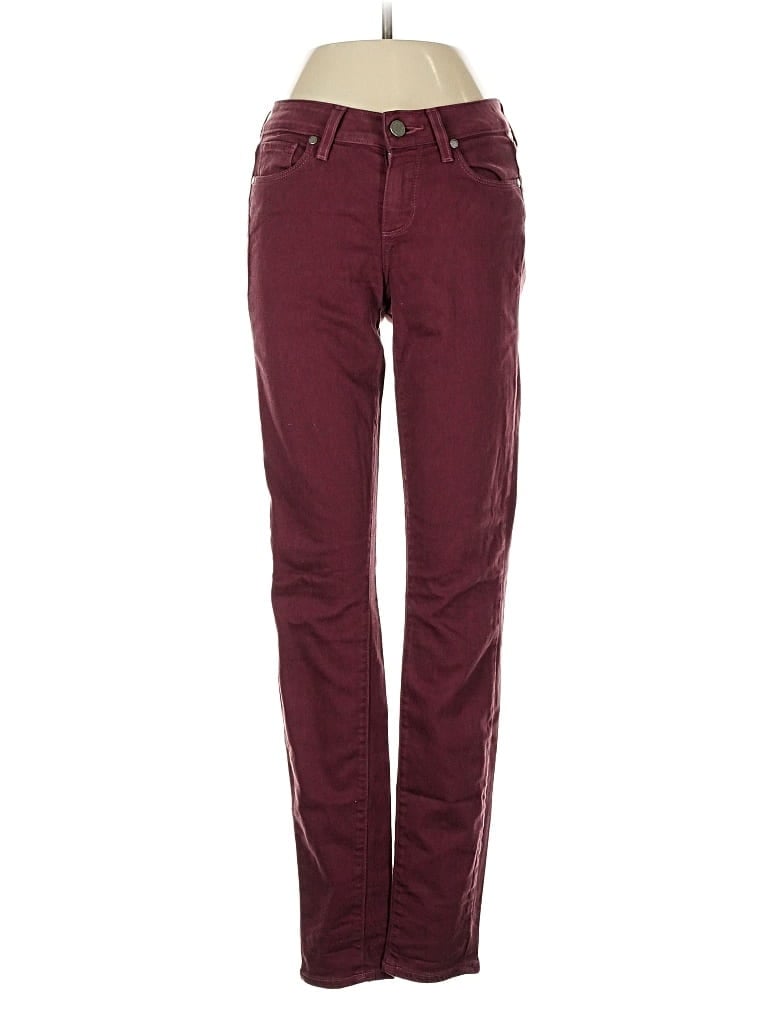 Pre-owned Paige Jeans In Burgundy