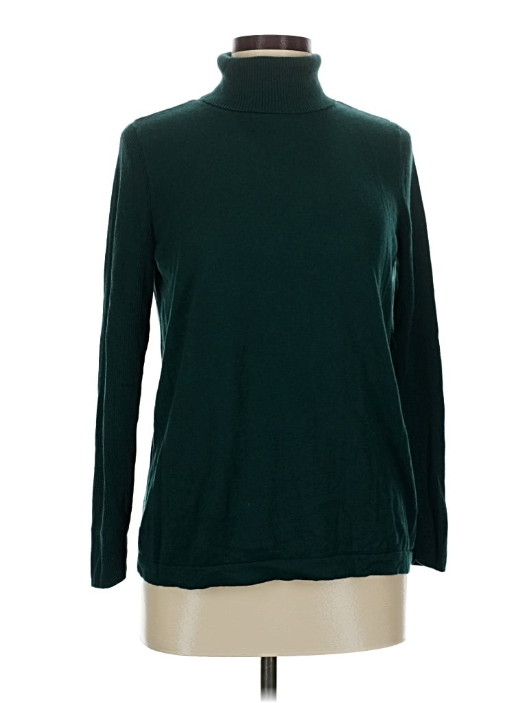 Pre-owned Jjill Silk Pullover Sweater In Green