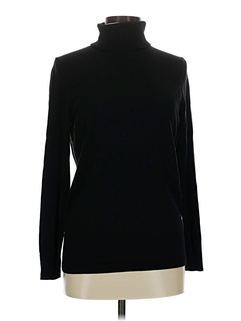 Pre-owned Talbots Turtleneck Sweater In Black