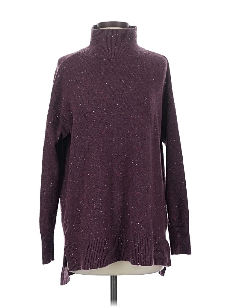 Pre-owned Ann Taylor Loft Turtleneck Sweater In Burgundy