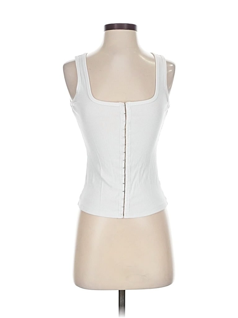Pre-owned Lna Tank Top White Strapless Neckline Tops