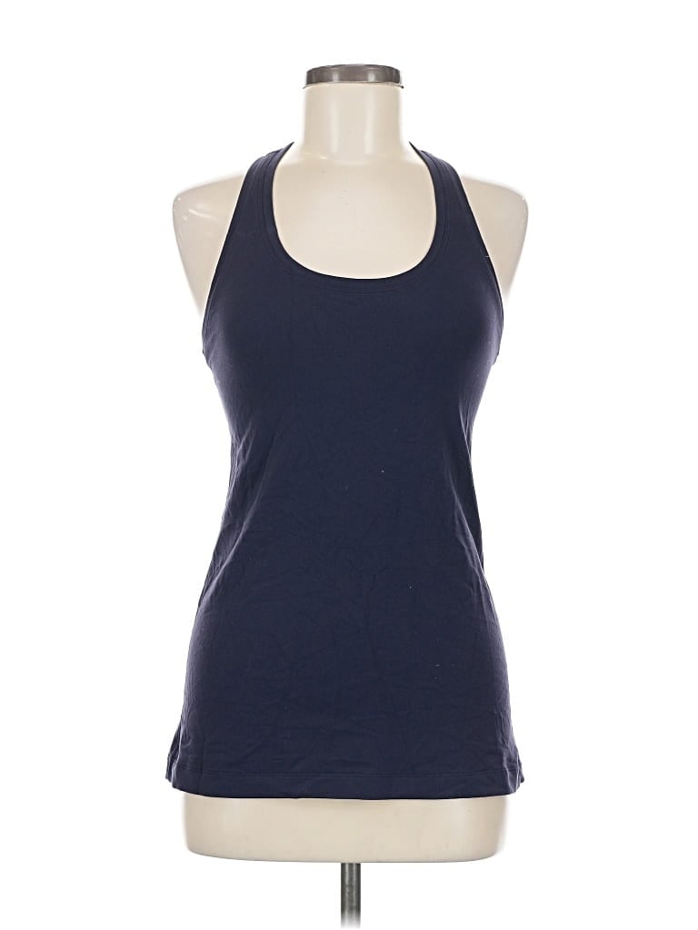 Pre-owned Lululemon Athletica Sleeveless Top Blue Halter Neckline Tops