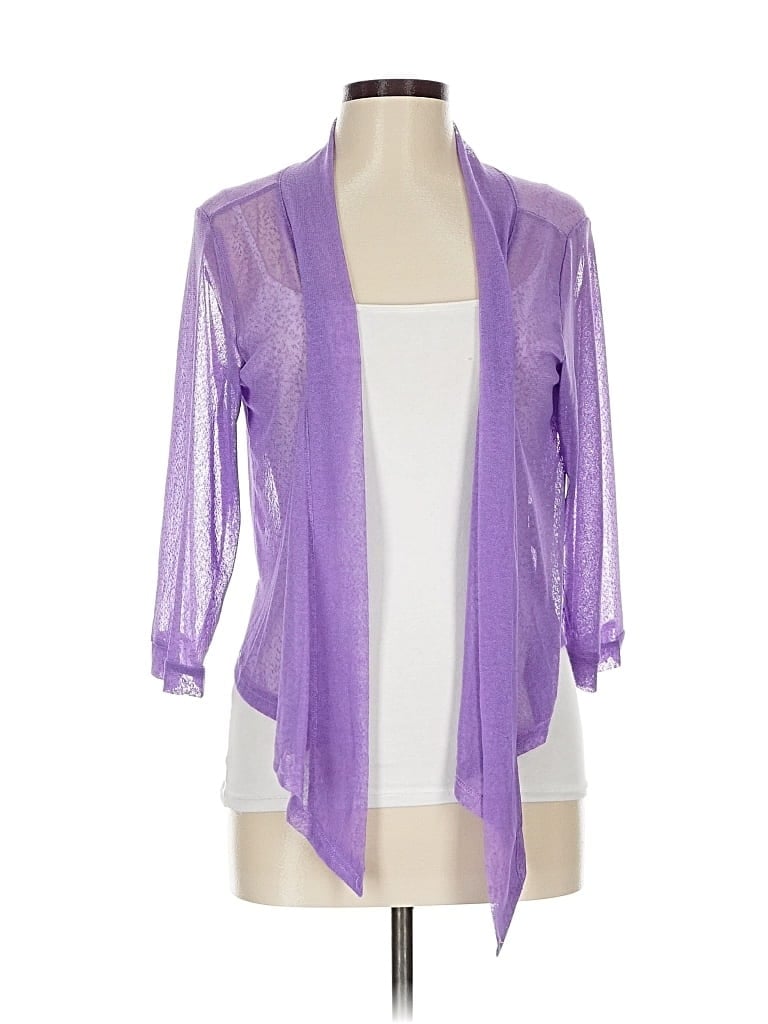 Pre-owned Assorted Brands Cardigan Sweater In Purple