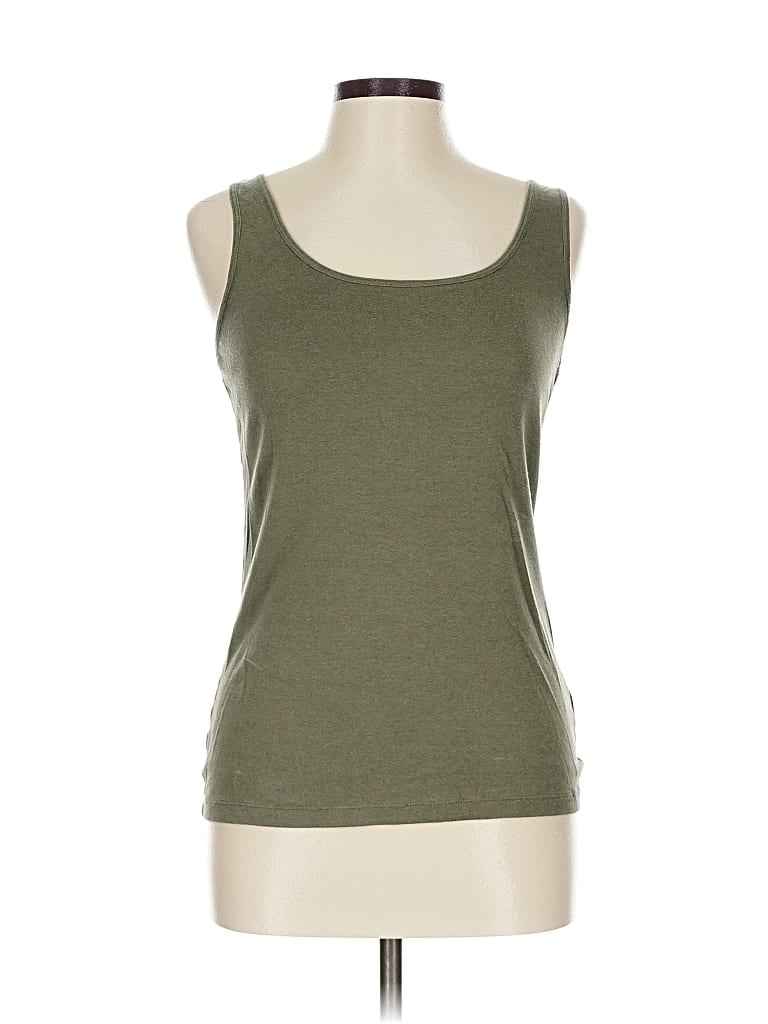 Pre-owned Sonoma Goods For Life Sleeveless Top Green Scoop Neck Tops