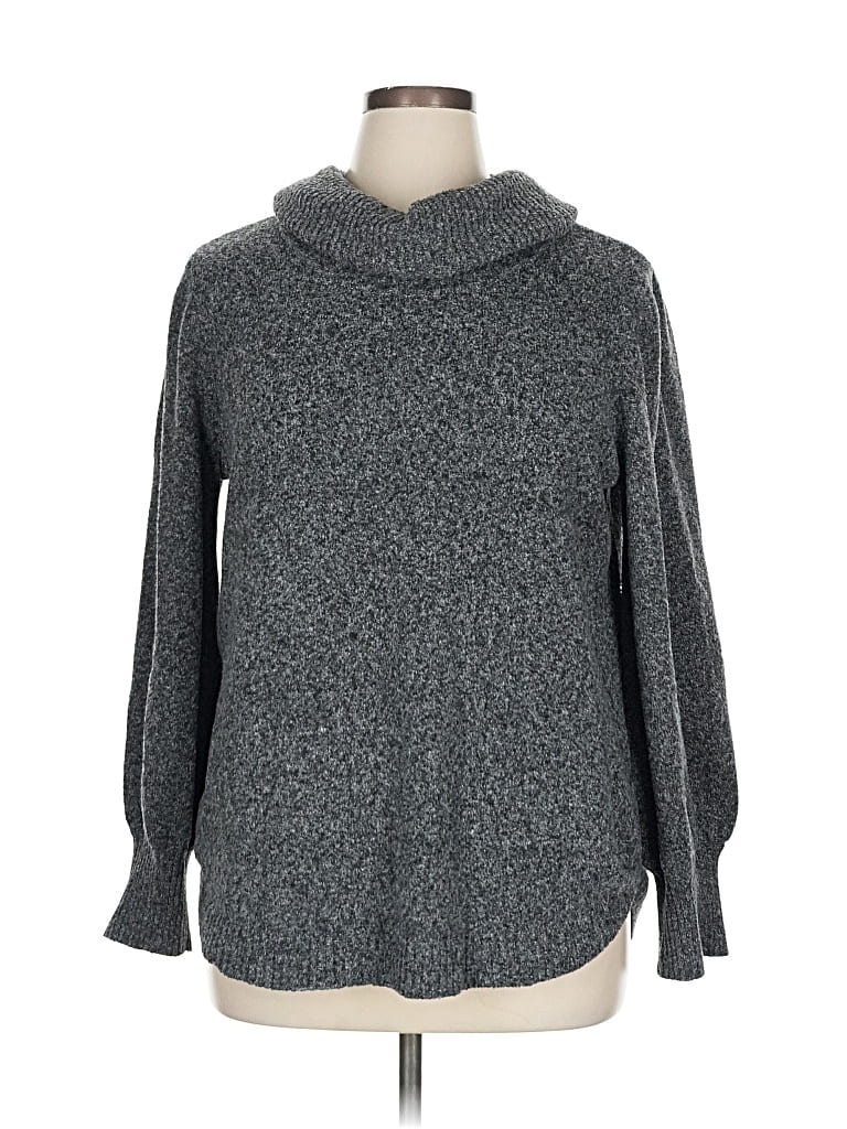 Pre-owned Tahari Turtleneck Sweater In Gray