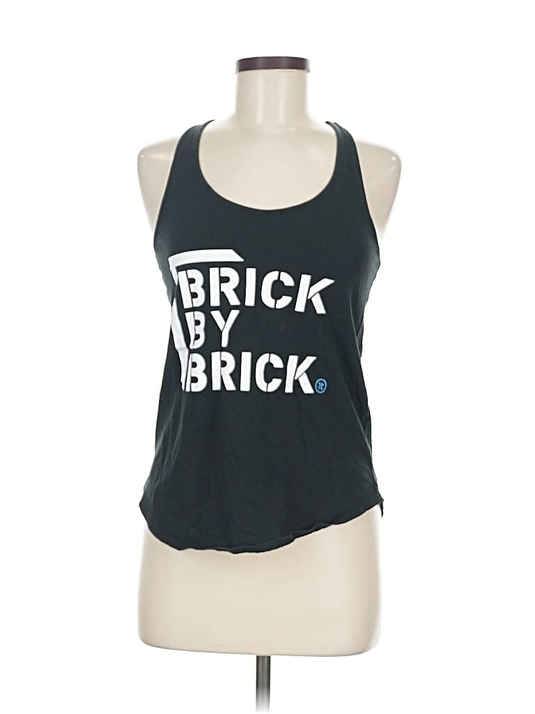 Pre-owned Alternative Apparel Tank Top Black Halter Neckline Tops