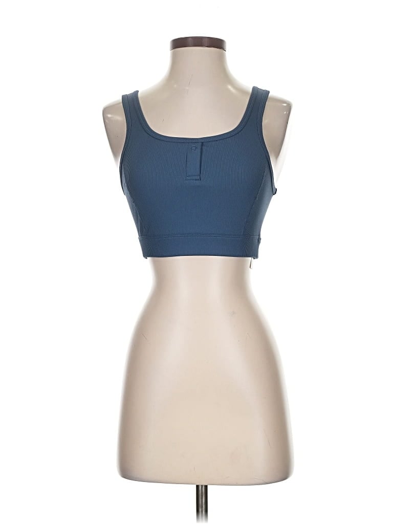 Pre-owned Z By Zella Tank Top Blue Strapless Neckline Tops
