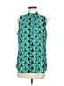 Carolina Belle 100% Polyester Teal Sleeveless Blouse Size M - photo 1