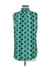 Carolina Belle 100% Polyester Teal Sleeveless Blouse Size M - photo 2