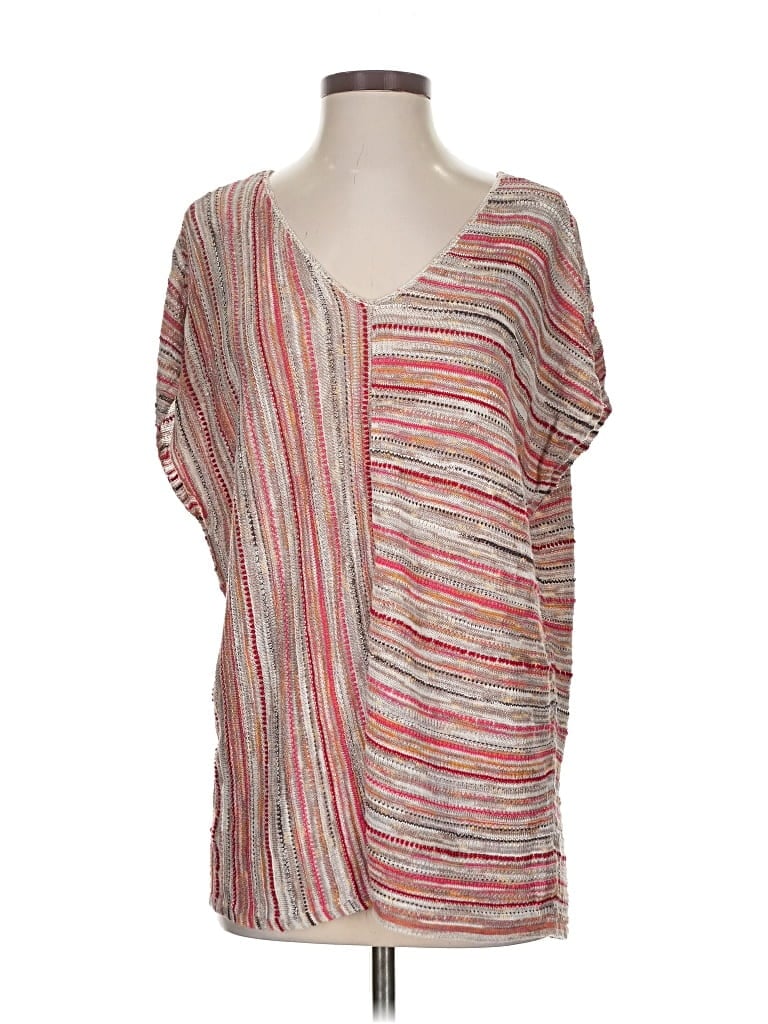 Pre-owned Nic + Zoe Short Sleeve T-shirt In Pink