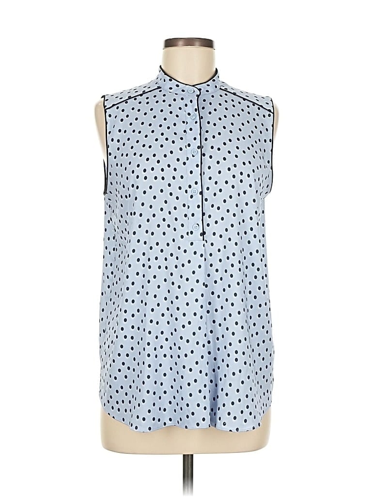 Pre-owned Ann Taylor Sleeveless Blouse In Blue