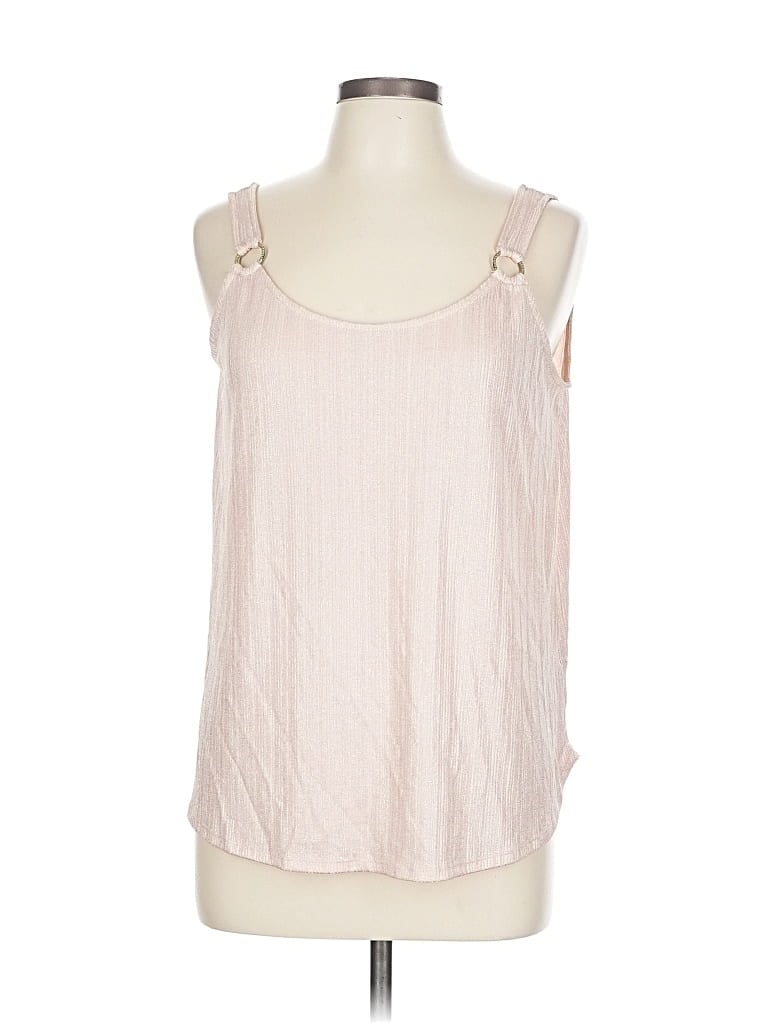 Pre-owned Jennifer Lopez Tank Top Pink Square Neckline Tops