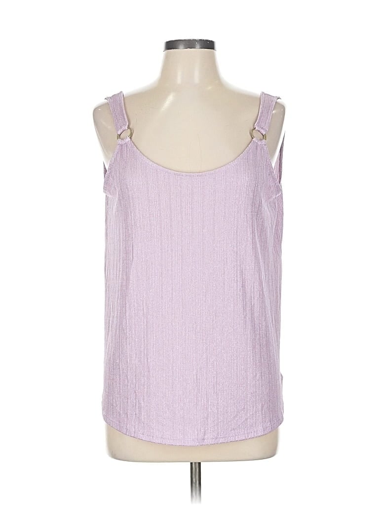 Pre-owned Jennifer Lopez Tank Top Purple Sweetheart Neckline Tops