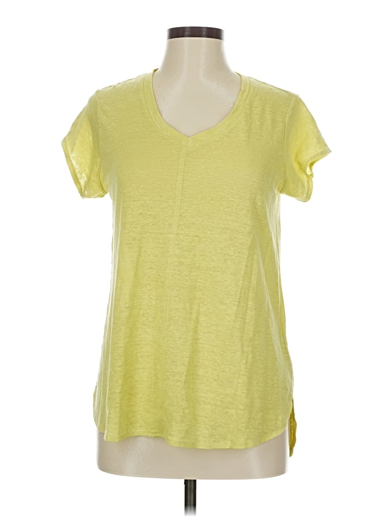 Pre-owned Tahari Short Sleeve T-shirt In Yellow