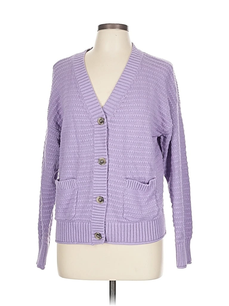 Pre-owned Sonoma Goods For Life Cardigan Sweater In Purple
