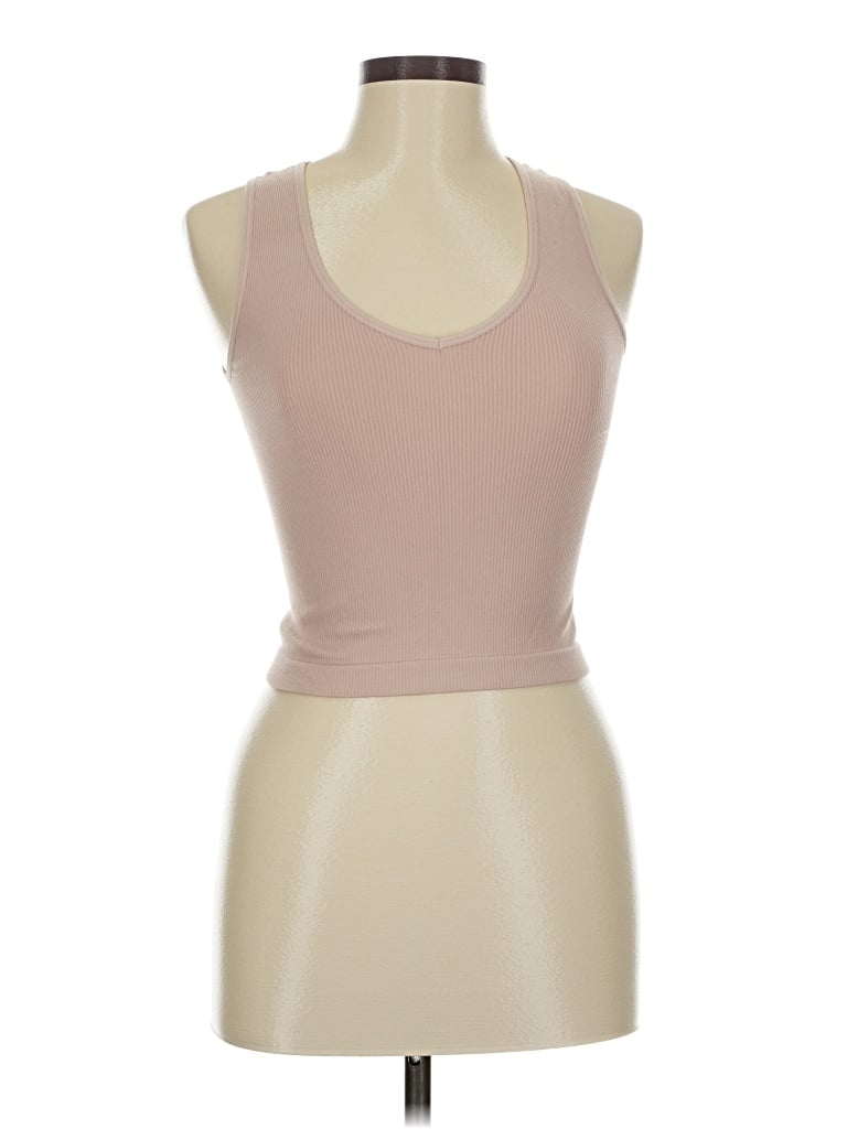 Pre-owned Wallflower Tank Top Tan Halter Neckline Tops In Brown