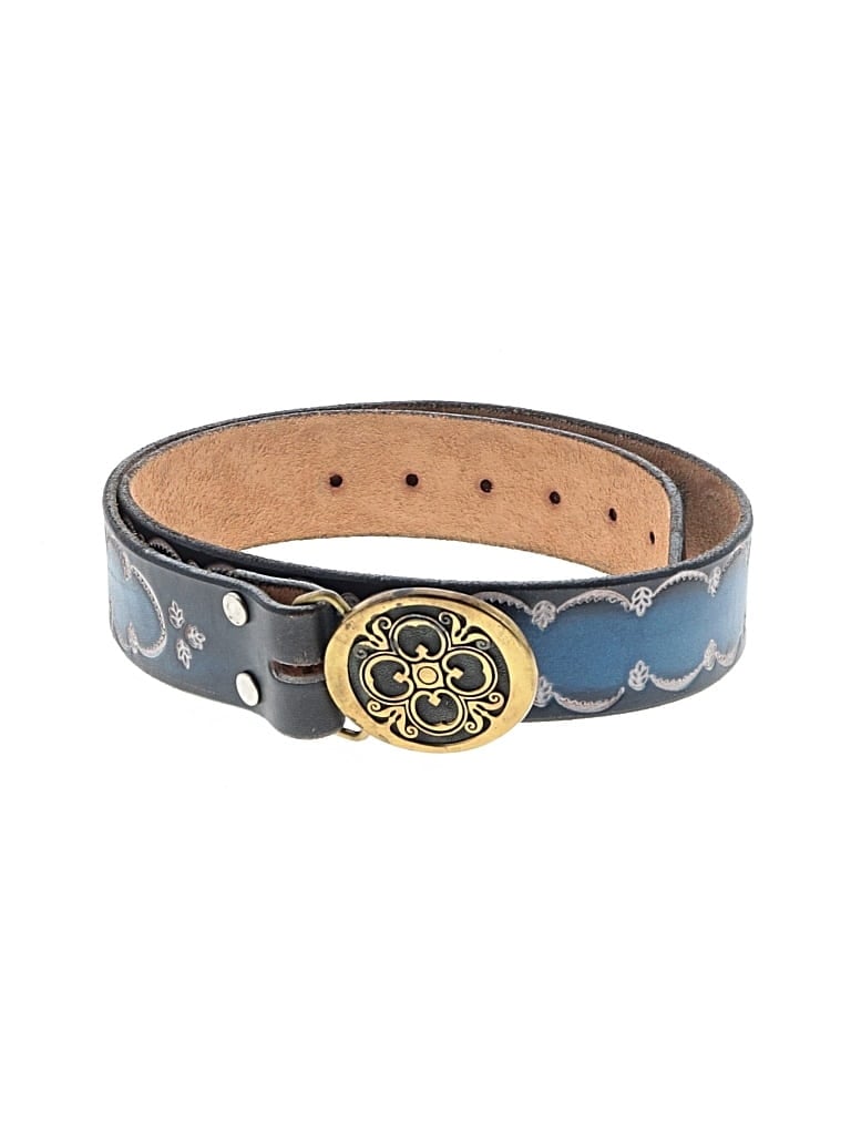 Pre-owned Unbranded Leather Belt In Blue