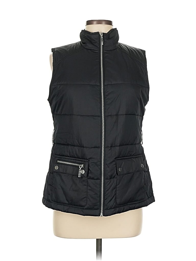 Pre-owned Merona Vest In Black