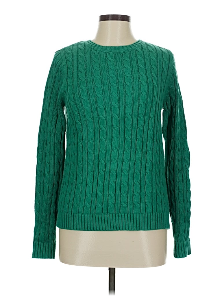 Pre-owned Lands' End Pullover Sweater In Green