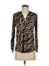 MICHAEL Michael Kors Animal Print Gold Long Sleeve Blouse Size S - photo 1