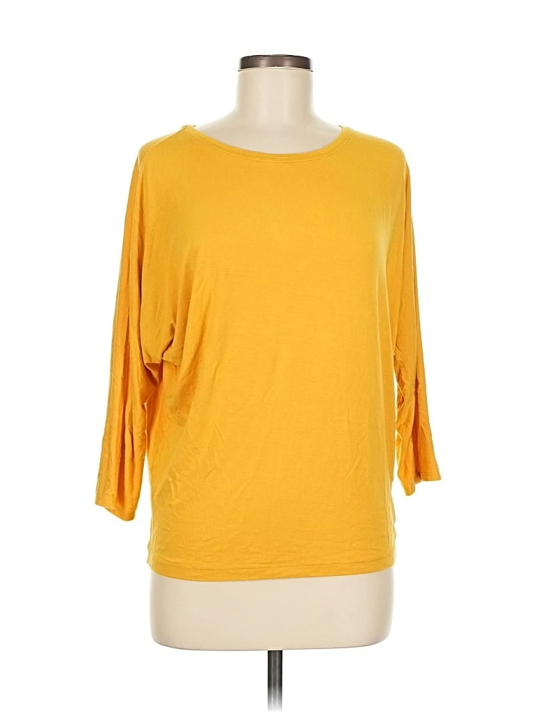 Pre-owned Rachel Zoe Tjx 3/4 Sleeve T-shirt In Yellow